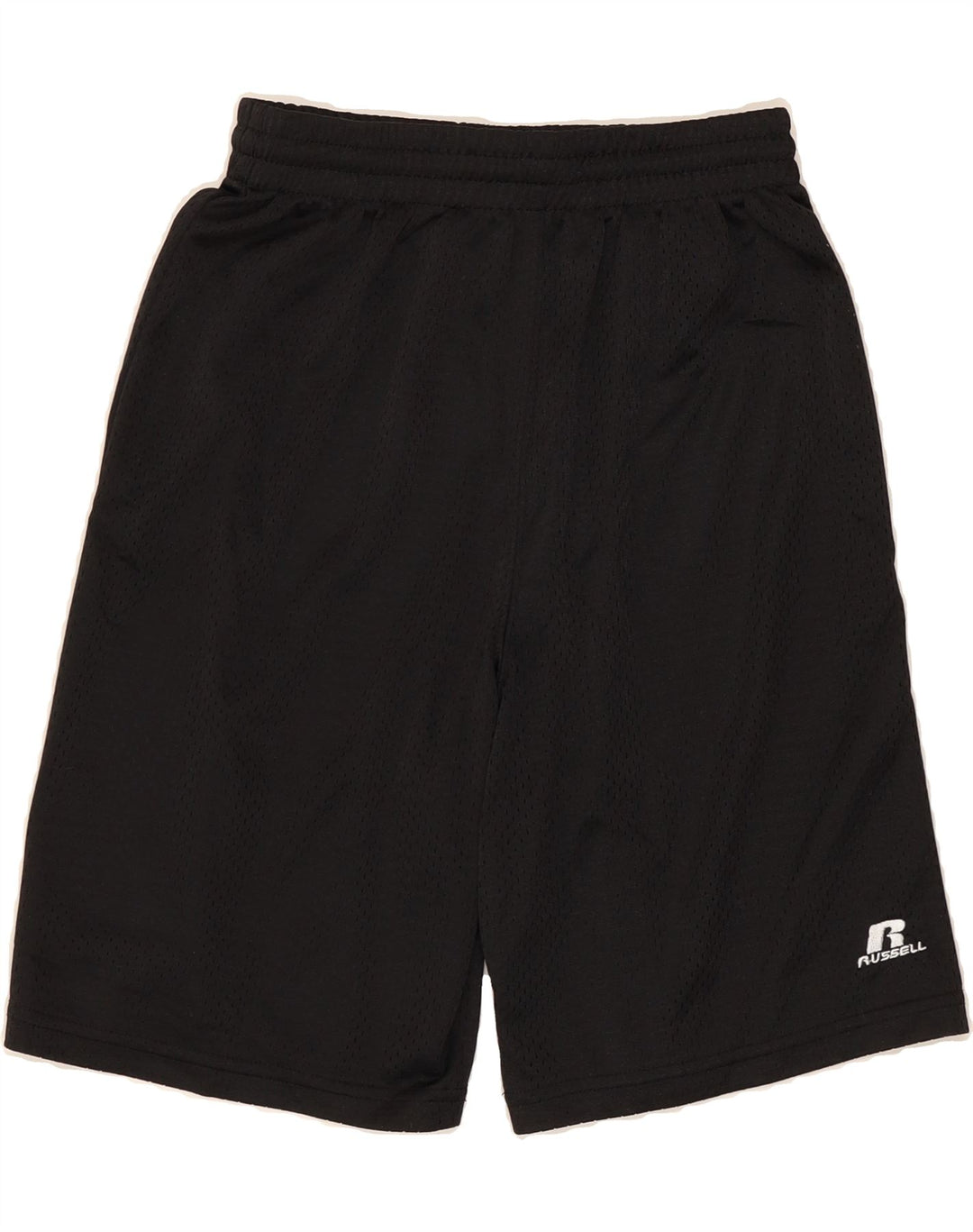 RUSSELL ATHLETIC Boys Sport Shorts 10-11 Years Medium Black Polyester Vintage Russell Athletic and Second-Hand Russell Athletic from Messina Hembry 