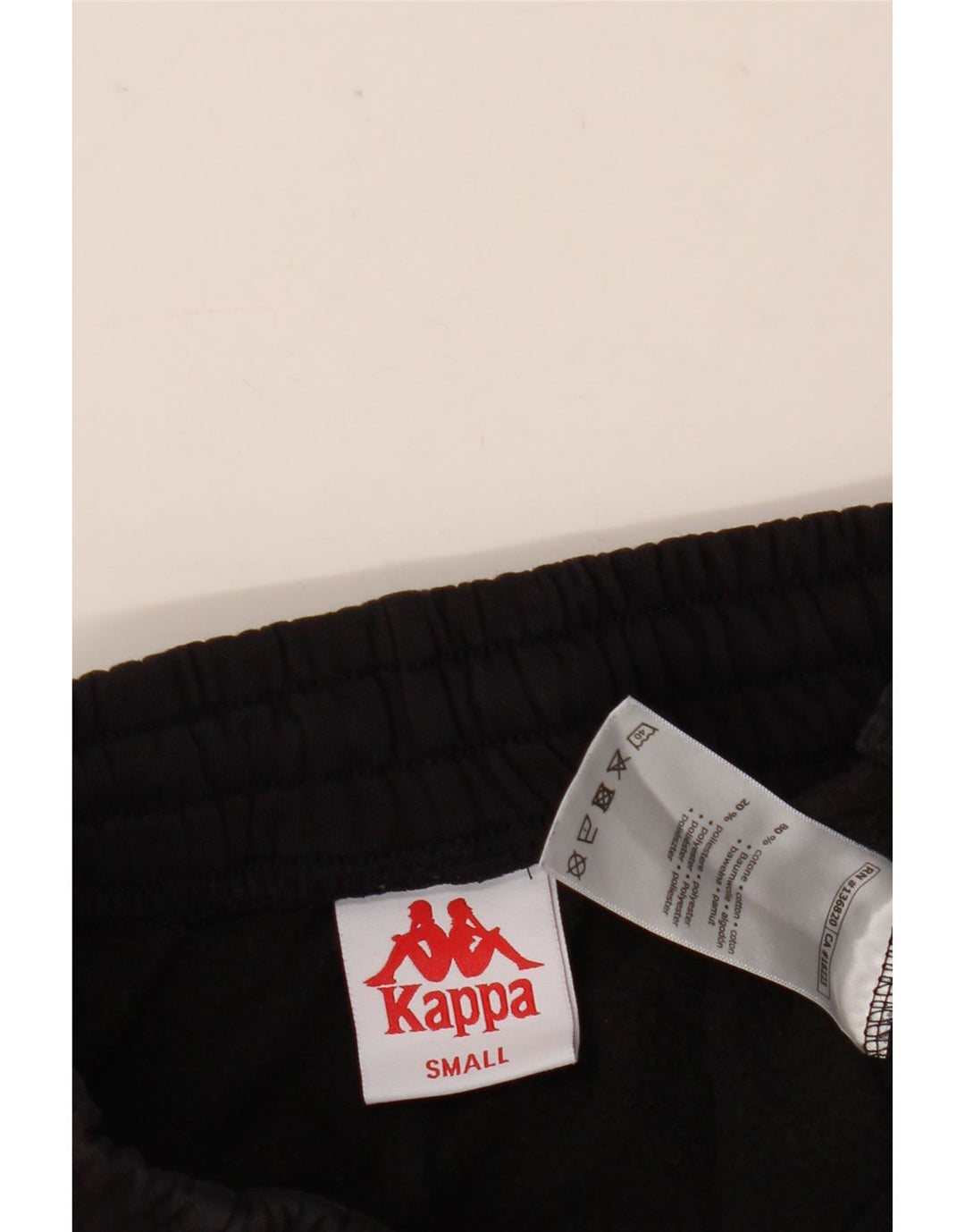 Kappa Hombre Pantalones De Chándal Joggers Small Negro Algodón