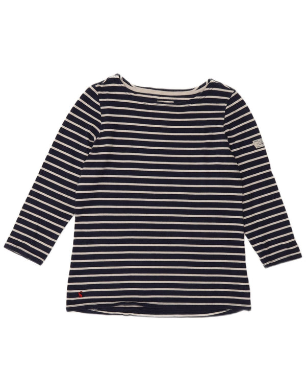 Joules Top de corte regular para mujer con manga 3/4 UK 40 Small Azul marino a rayas