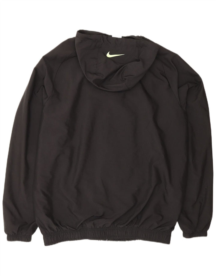 NIKE - Chaqueta de chándal con capucha para hombre, talla grande, poliéster negro