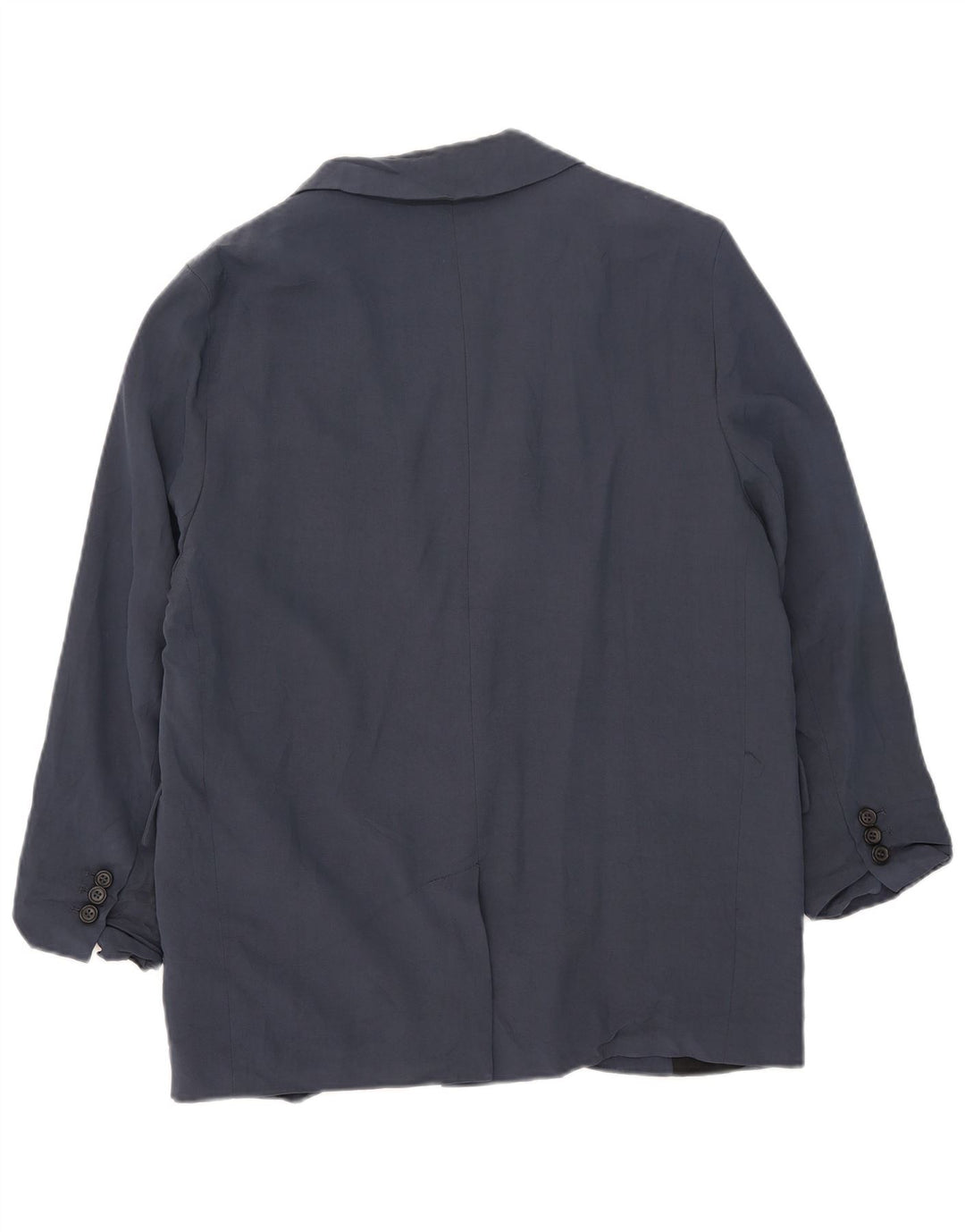 Zara Chaqueta Blazer Extragrande con 1 Botón para Mujer UK 10 Small Azul Marino Viscosa