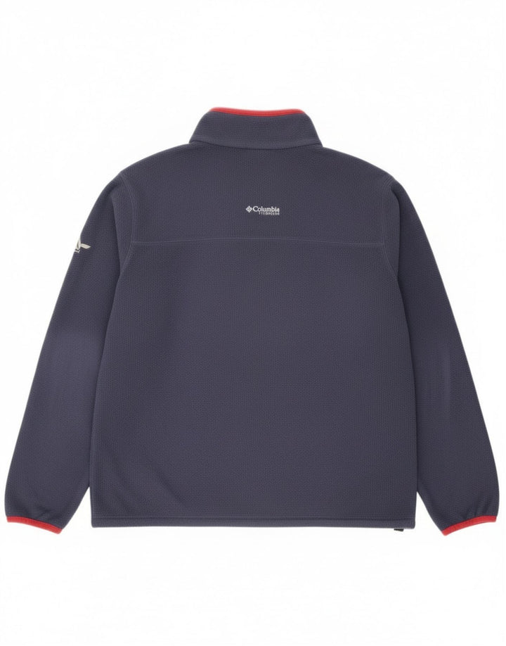 Columbia Chaqueta polar Titanium para hombre UK 42 XL Poliéster azul marino