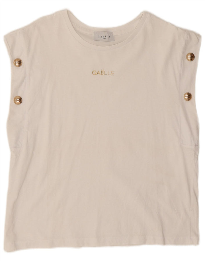 Gaelle - Camiseta sin mangas para mujer, talla 40, talla M, color blanco