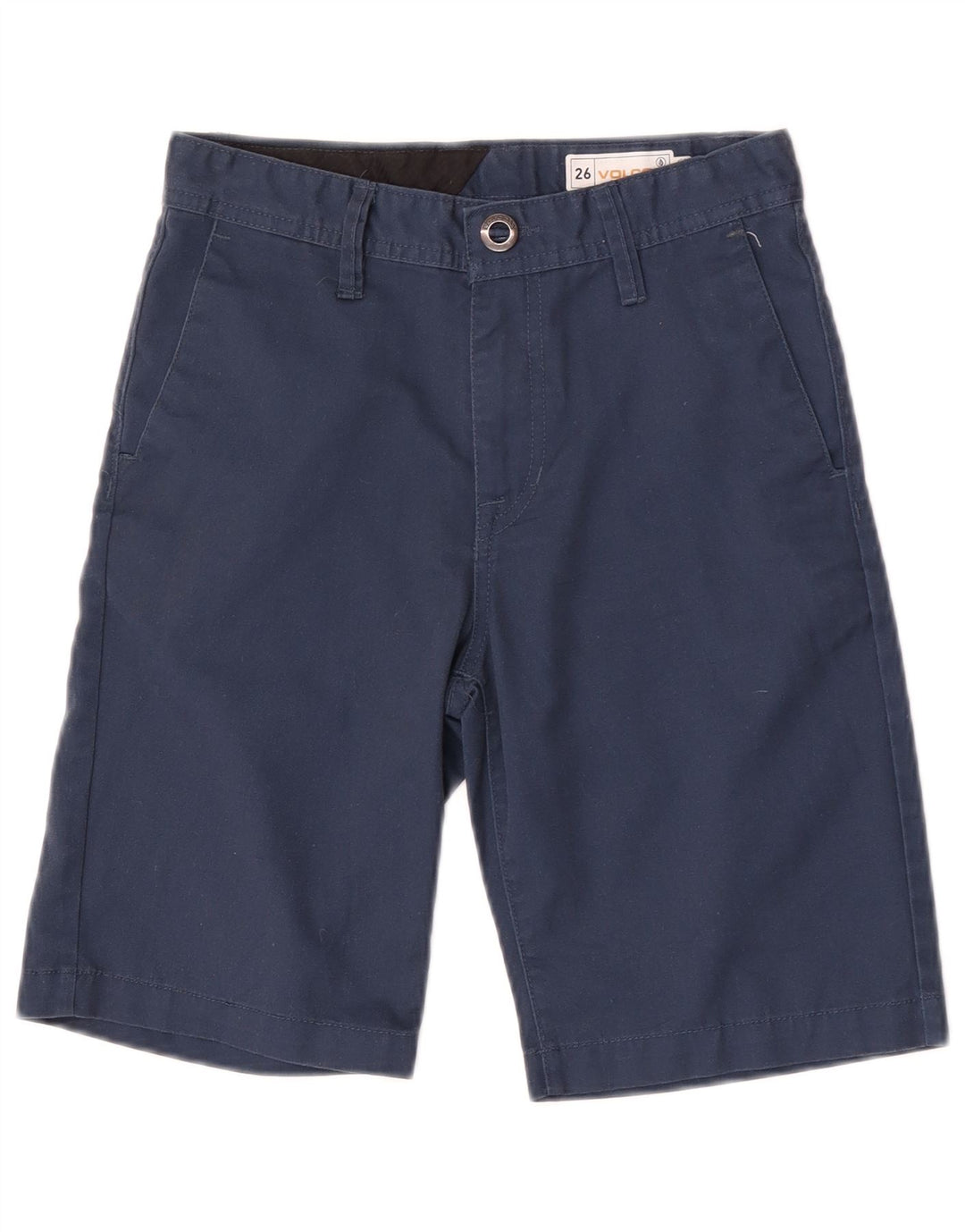 Volcom Pantalones cortos chinos para niños 11-12 años W26 Azul marino Poliéster