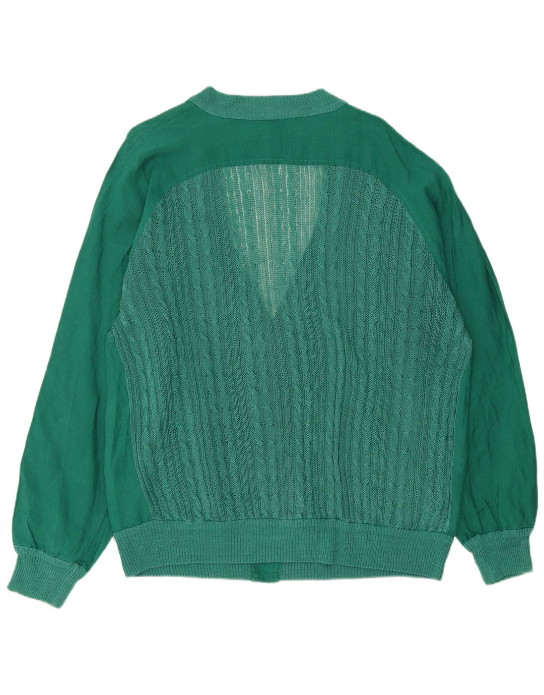 Vintage Mens Cardigan Suéter IT 44 XL Verde