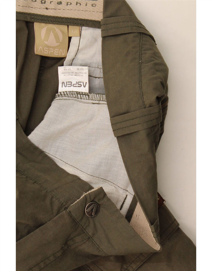 Aspen Pantalones cortos cargo para hombre IT 50 Large W34 Algodón caqui