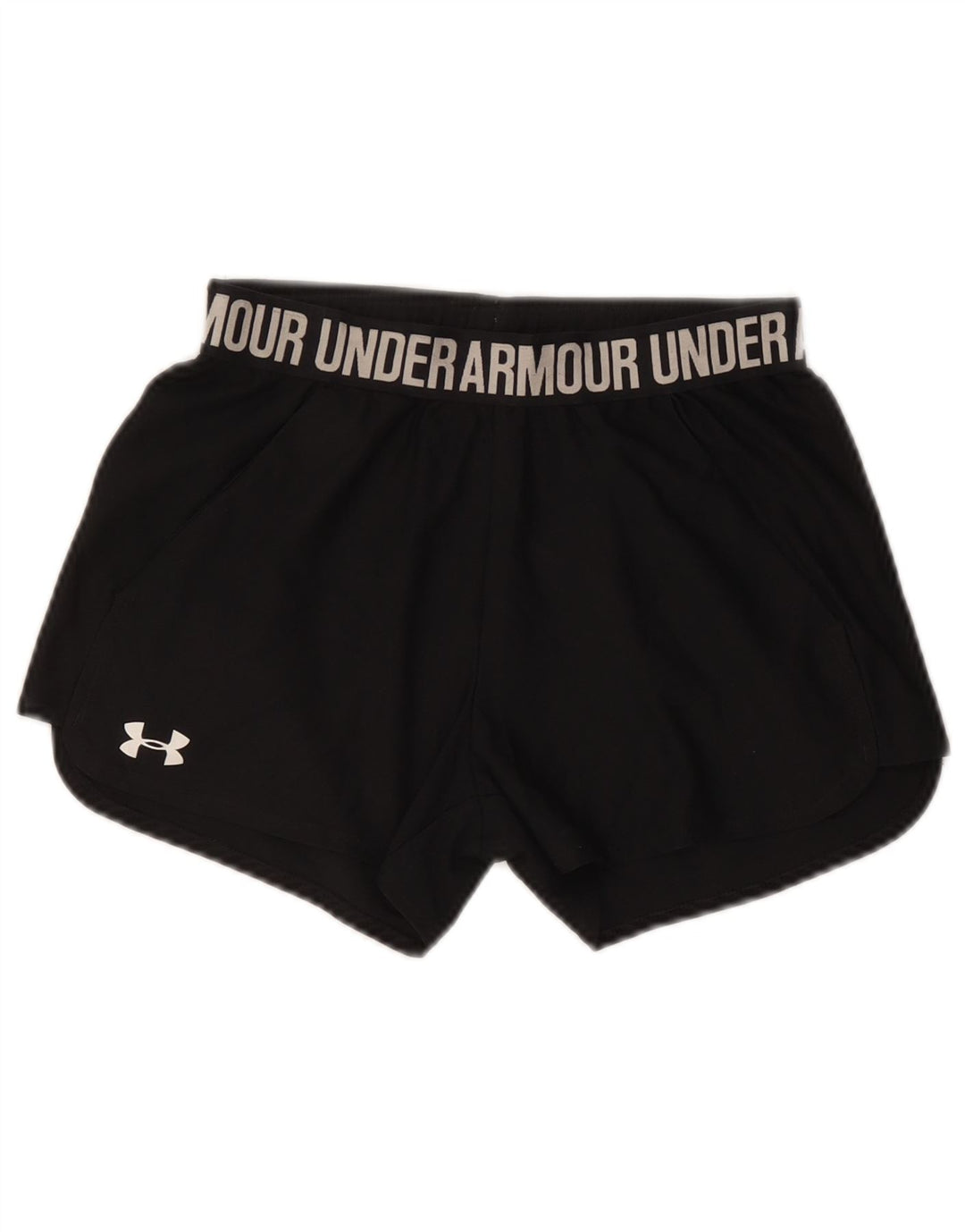 UNDER ARMOUR Pantalones cortos deportivos con gráfico Heat Gear para mujer UK 4 XS Negro