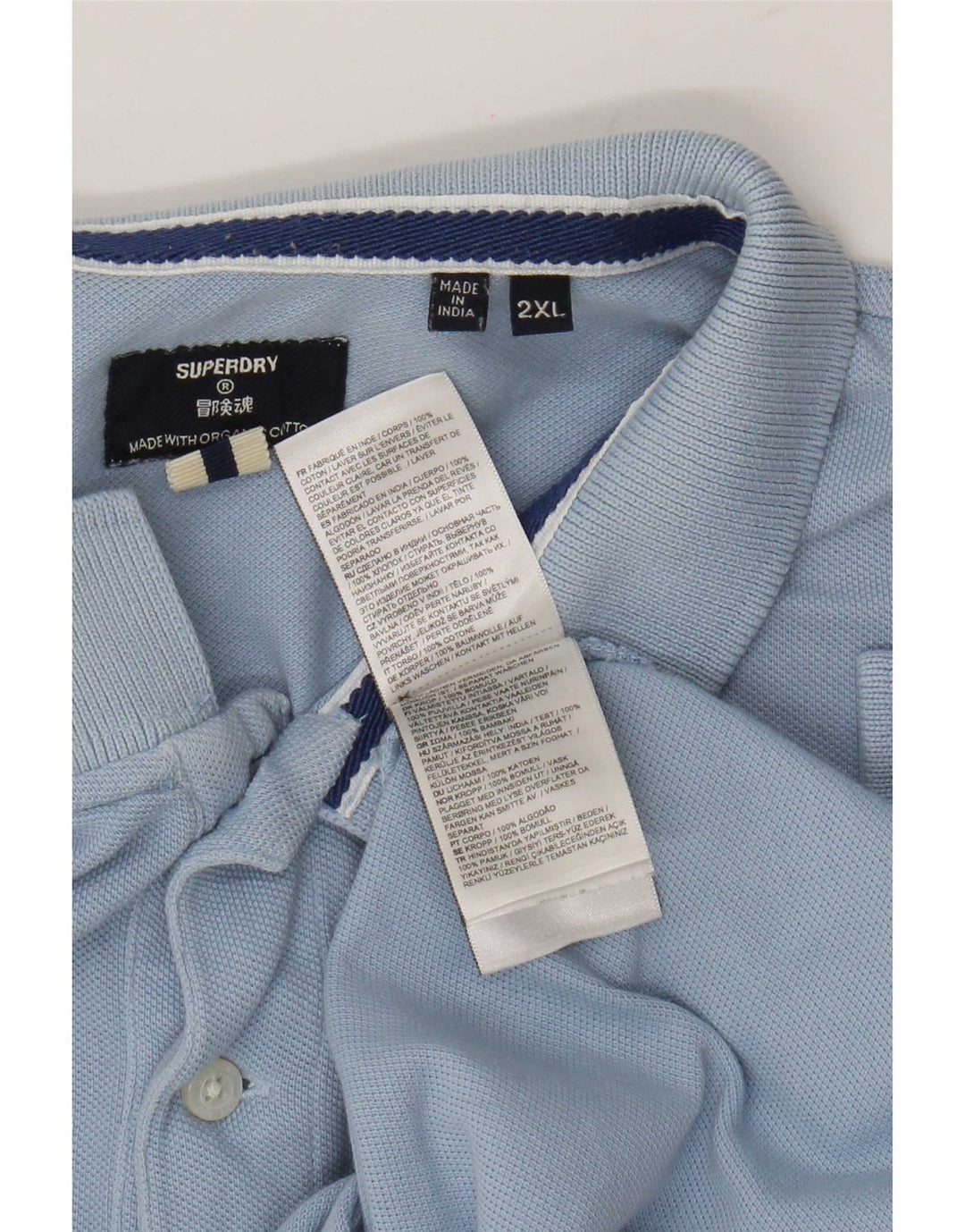 Superdry Polo Para Hombre 2XL Algodón Azul