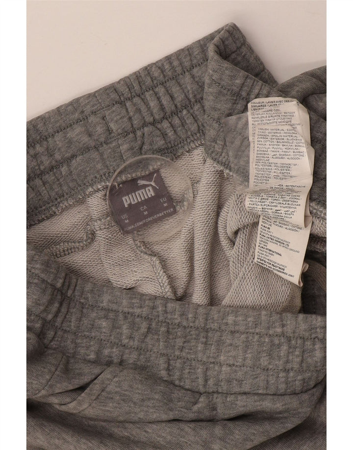 Pantalones cortos deportivos Puma para hombre de algodón gris medio