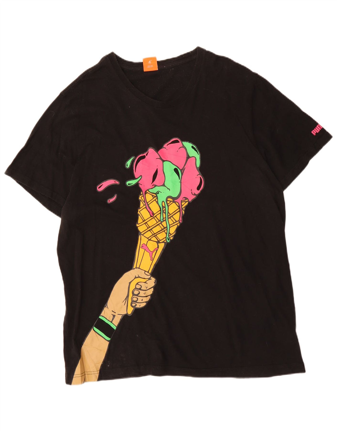 PUMA Camiseta gráfica para hombre Top 2XL Algodón negro