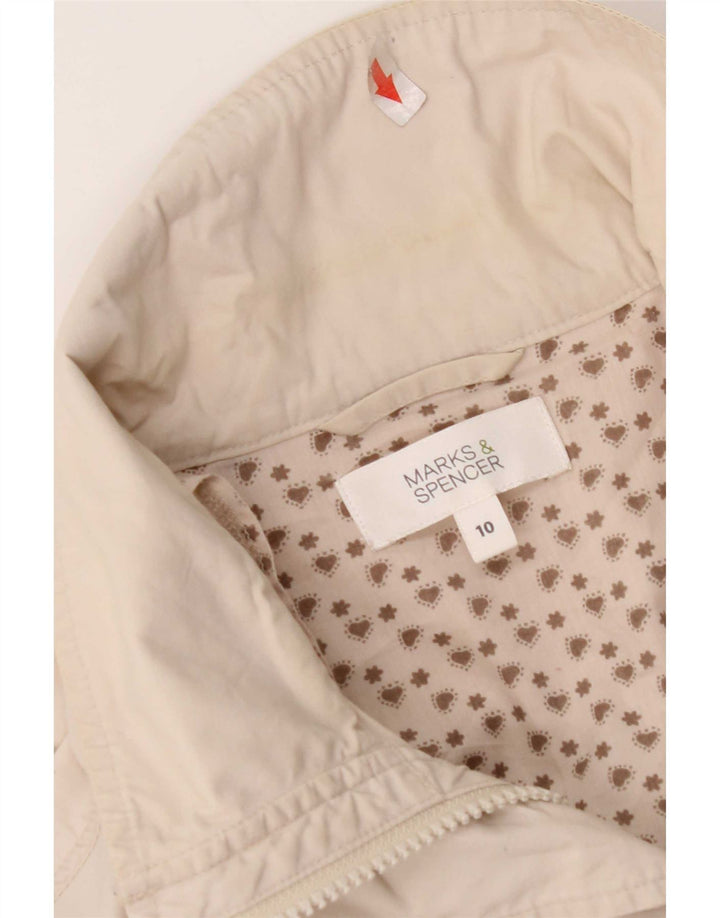 Marks & Spencer Chaqueta utilitaria para mujer UK 10 Small Beige Cotton