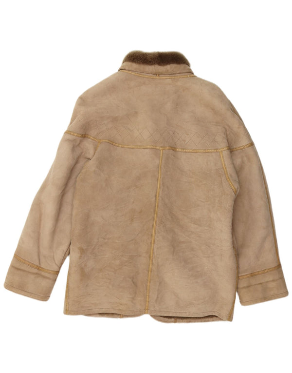 CONBIPEL Chaqueta de piel de oveja para mujer UK 46 Large Beige Shearling