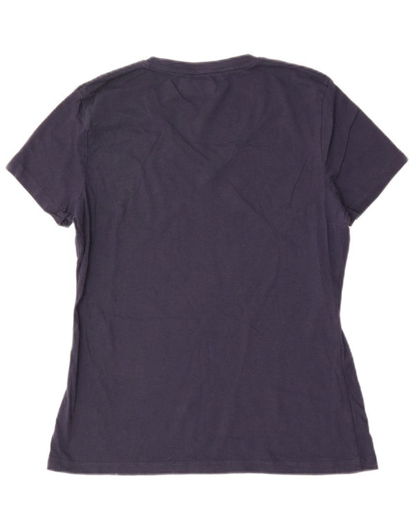 Kappa Mujer Camiseta Gráfica Top UK 40 XL Algodón Azul Marino