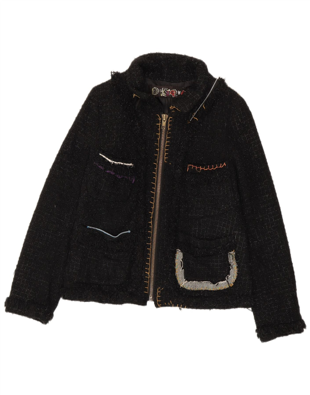 Desigual Chaqueta utilitaria para mujer EU 44 XL Negro