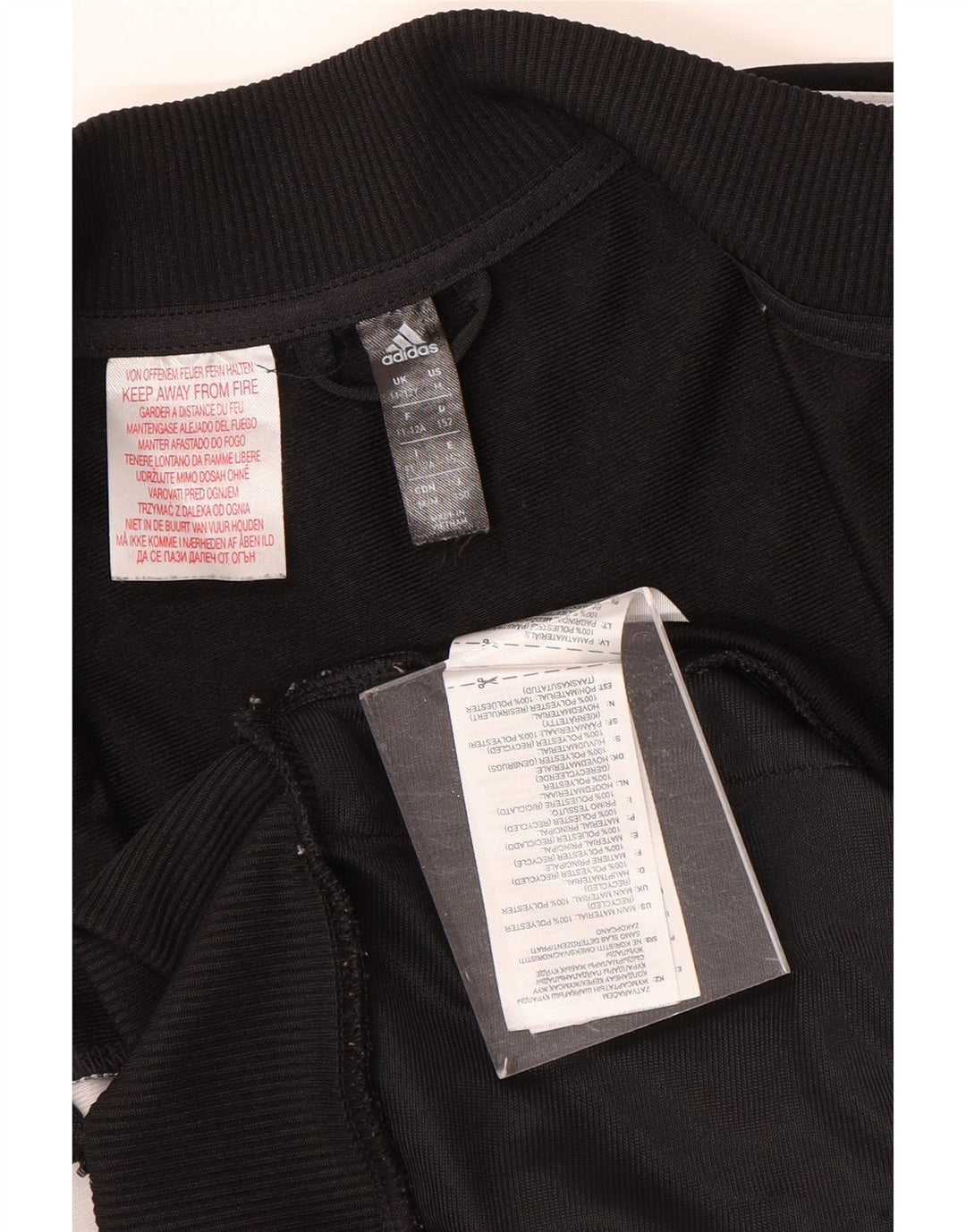 Adidas - Chaqueta de chándal para niño, 11-12 años, color negro, poliéster