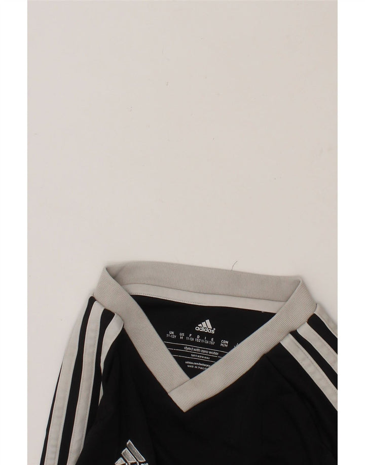 ADIDAS Boys Climacool T-Shirt Top 11-12 Years Black Polyester Vintage Adidas and Second-Hand Adidas from Messina Hembry 