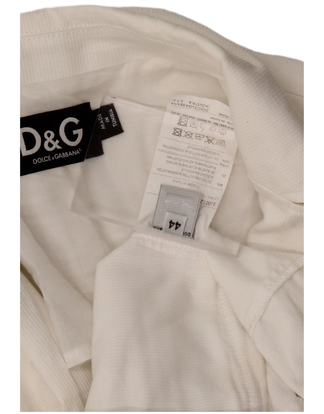 DOLCE & GABBANA Womens 1 Button Blazer Jacket IT 44 Medium White Cotton