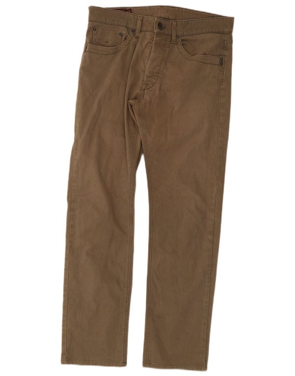 Marlboro Classics Pantalones rectos de pana para hombre W32 L30 Algodón beige
