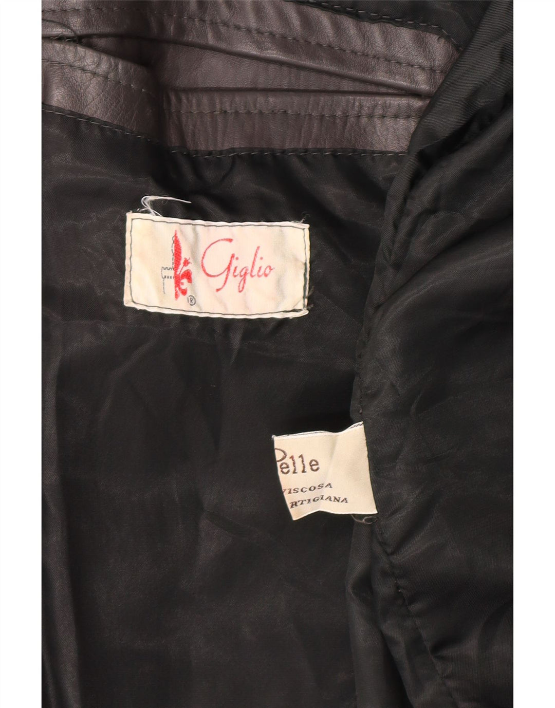 XC GIGLIO Mens Leather Jacket UK 38 Medium Black Leather