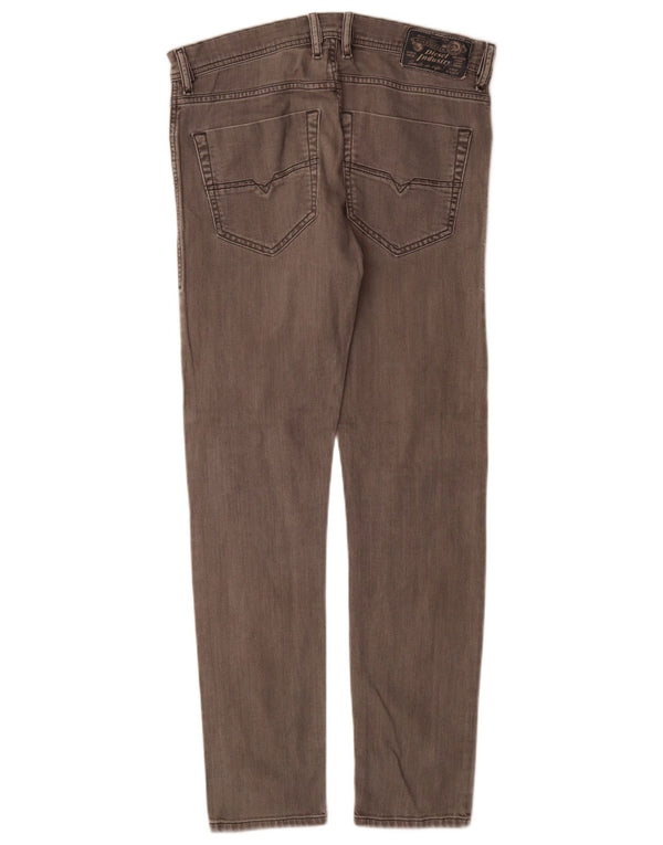 Diesel Hombre Tepphar Carrot Slim Jeans W28 L30 Algodón Gris