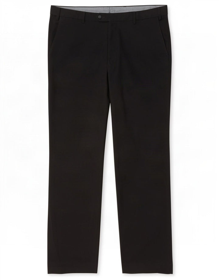 Marks & Spencer Pantalón de traje regular para hombre W38 L31 Poliéster negro
