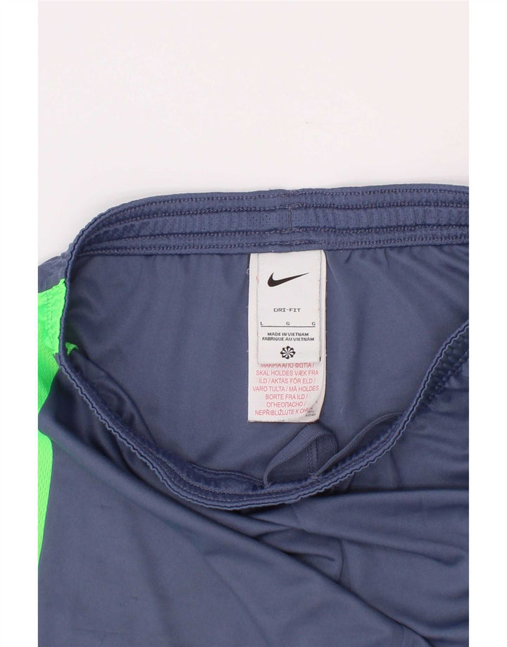 Nike Pantalones cortos deportivos para niños 12-13 años Grande Azul Colorblock Poliéster