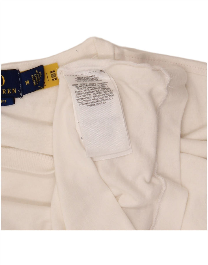 POLO RALPH LAUREN Camiseta gráfica ajustada para hombre Top Algodón blanco mediano