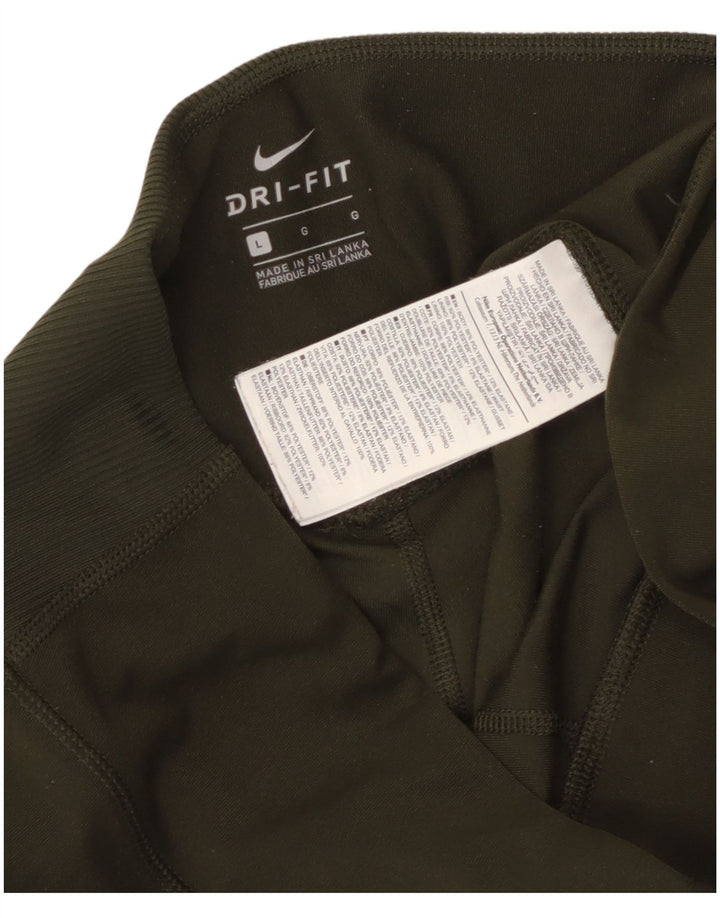 Nike Leggings Dri Fit para mujer UK 14 Large Caqui Poliéster