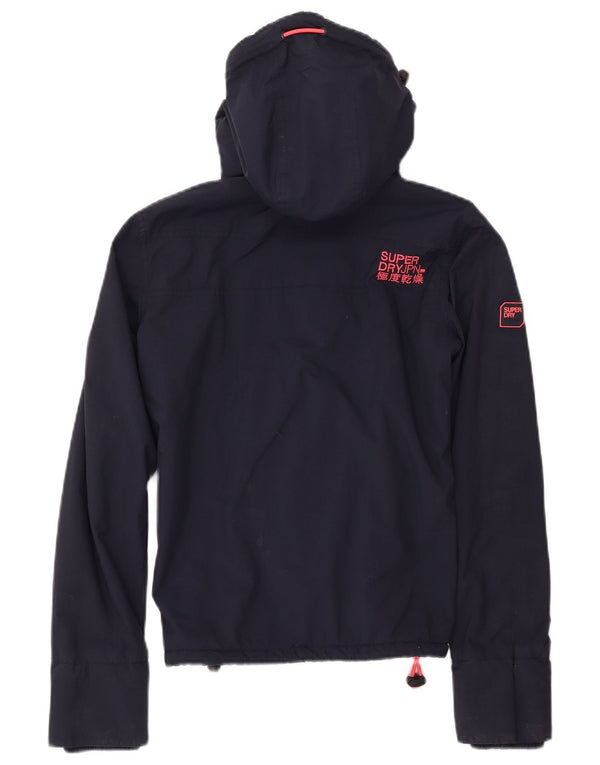 Superdry Chaqueta Cortavientos con Capucha Windcheater para Mujer UK 6 XS Azul Marino