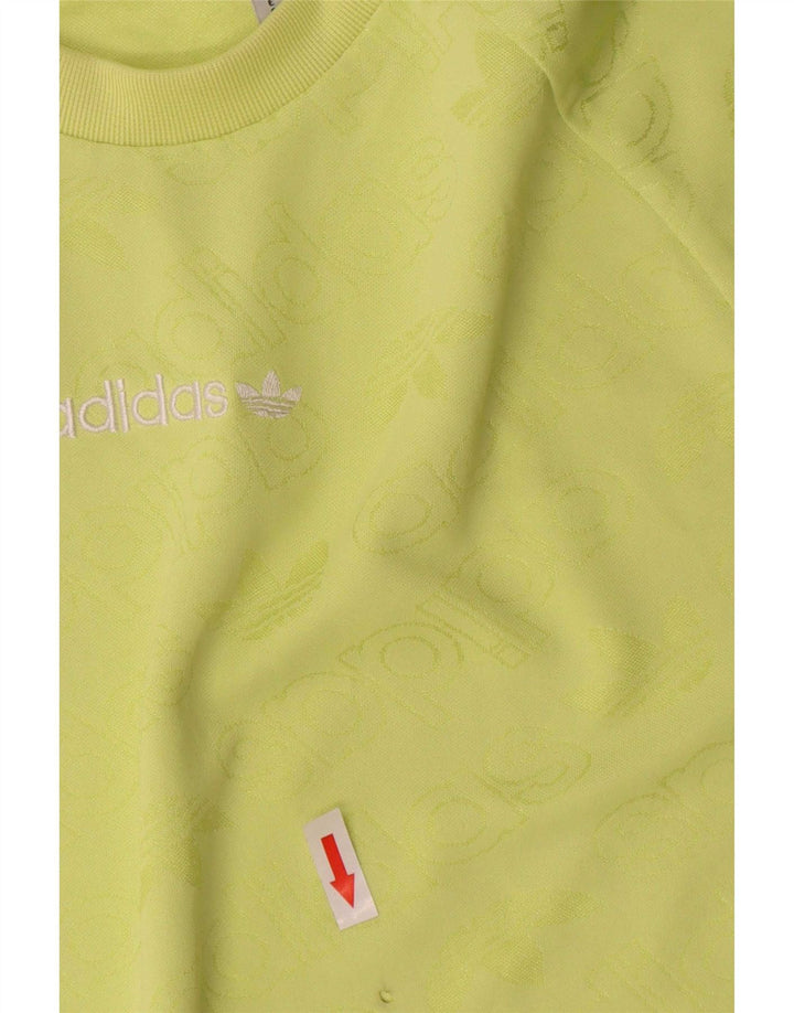 Adidas Hombre Camiseta Gráfica Top Small Verde Poliéster