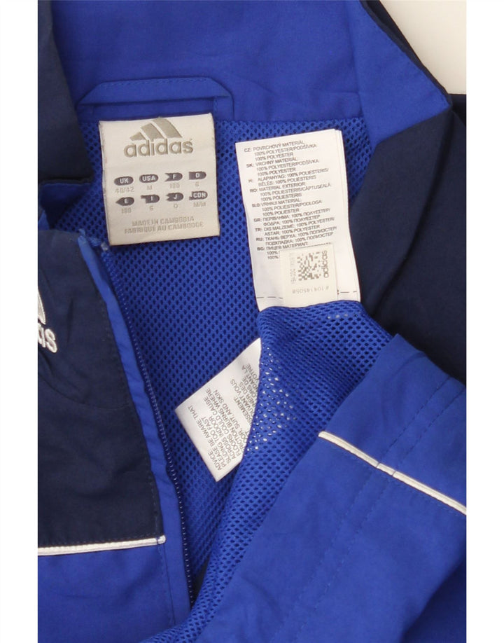 ADIDAS Mens Tracksuit Top Jacket UK 40/42 Medium Blue Colourblock Vintage Adidas and Second-Hand Adidas from Messina Hembry 