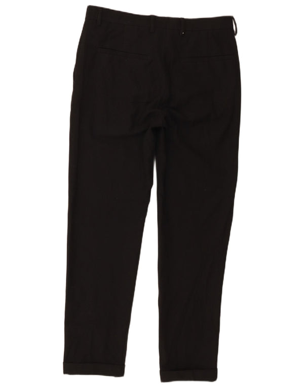 Zara Pantalón capri recto para hombre EU 38 Small W30 L20 Negro