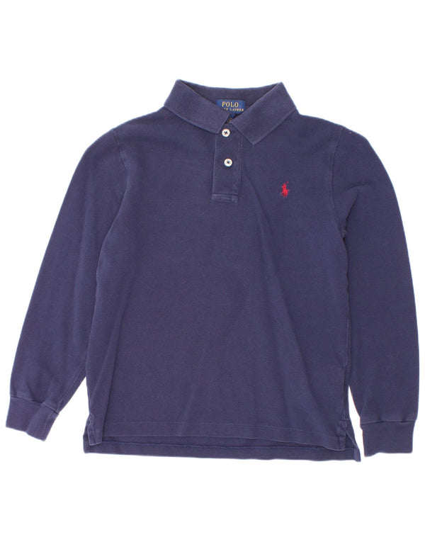 Polo Ralph Lauren Camisa Manga Larga Niño 6-7 Años Azul Marino Algodón
