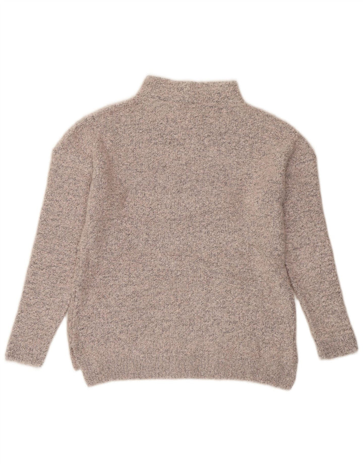 MARKS & SPENCER Suéter tipo jersey con cuello alto para mujer UK 10 Small Grey