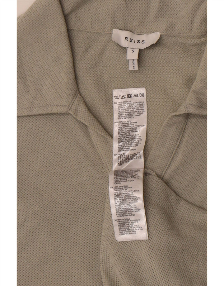 Polo Reiss para hombre de algodón gris pequeño