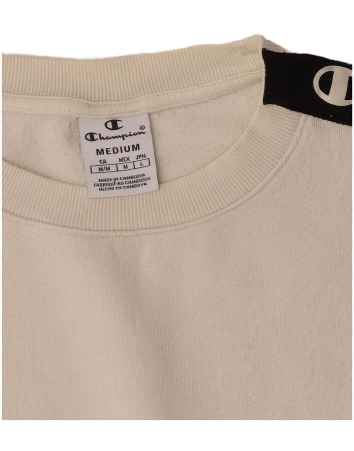 Champion Sudadera Crop Graphic para Mujer UK 14 Medium Off White