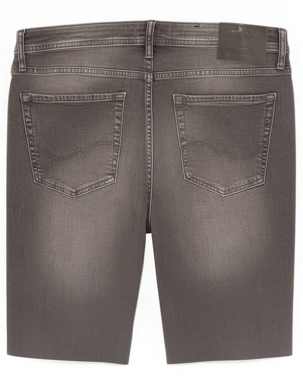 Jack & Jones Mens Liam Skinny Denim Shorts Medium W33 Algodón Gris