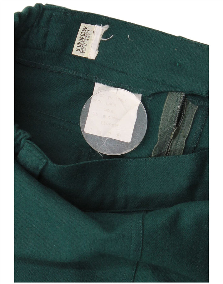 Falda cargo vintage para mujer IT 44 Mediana W30 Lana verde