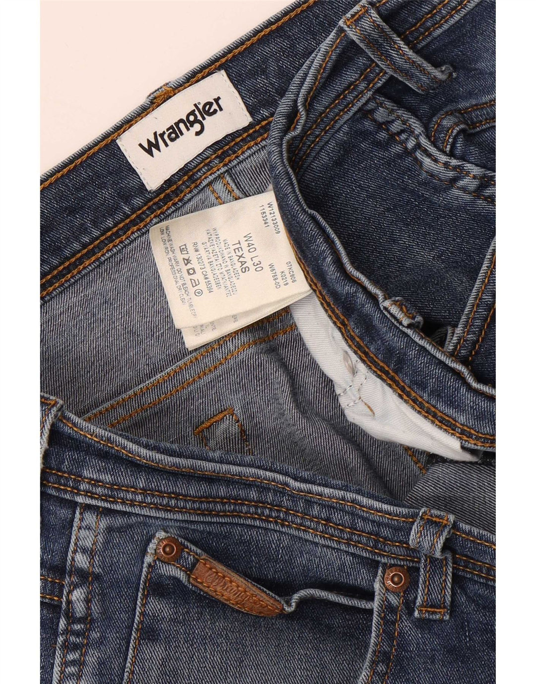 Wrangler Vaqueros Rectos Texas Para Hombre W40 L27 Algodón Azul