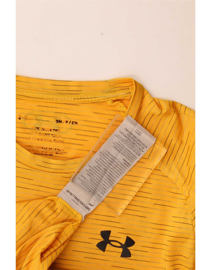 Camiseta Under Armour Hombre Top Small Poliéster A Rayas Amarillas