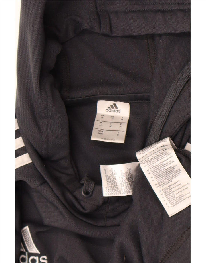 Adidas Hombre Sudadera Con Capucha Jersey Gris Medio Colorblock Poliéster