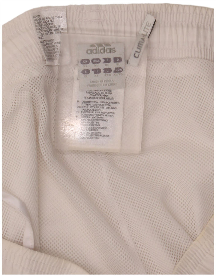 Adidas Mens Climalite Bermuda Sport Shorts XL Blanco Poliéster