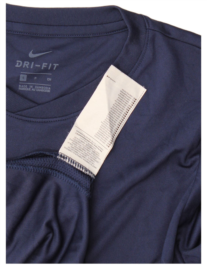 Camiseta Nike Dri Fit para hombre Top Small Azul marino Poliéster