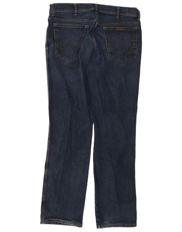 Wrangler Vaqueros Rectos De Corte Regular Para Hombre W38 L32 Algodón Azul