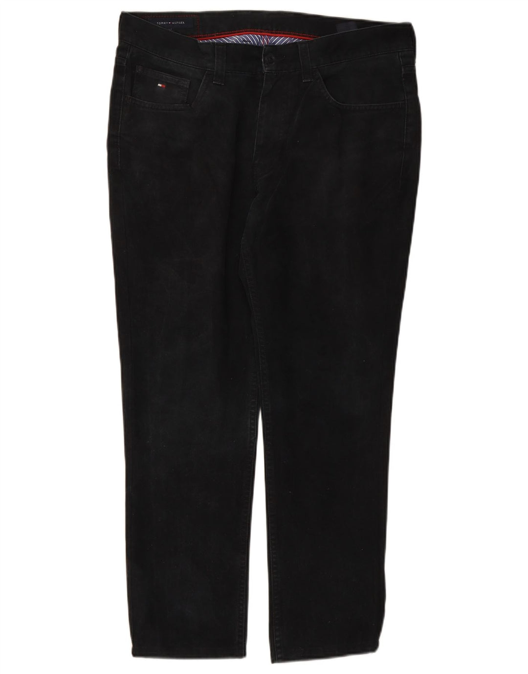 TOMMY HILFIGER Vaqueros rectos para hombre W34 L27 Algodón negro