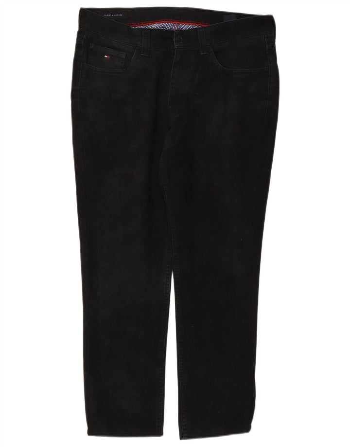 TOMMY HILFIGER Vaqueros rectos para hombre W34 L27 Algodón negro