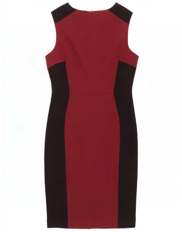 Debenhams Vestido tubo sin mangas para mujer UK 46 Large Borgoña Colorblock