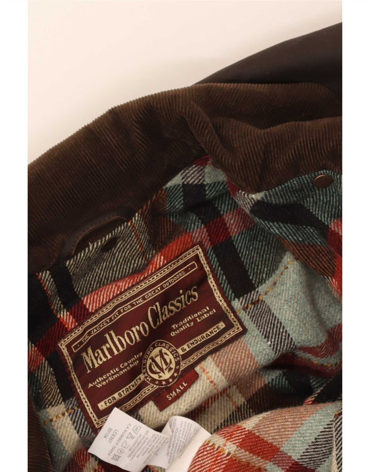Marlboro Classics Abrigo de algodón encerado para hombre UK 36 Small Brown