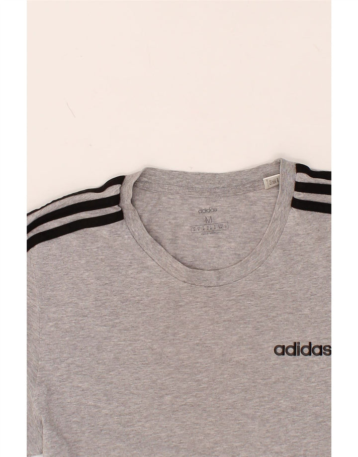 ADIDAS Mens T-Shirt Top Medium Grey Cotton Vintage Adidas and Second-Hand Adidas from Messina Hembry 