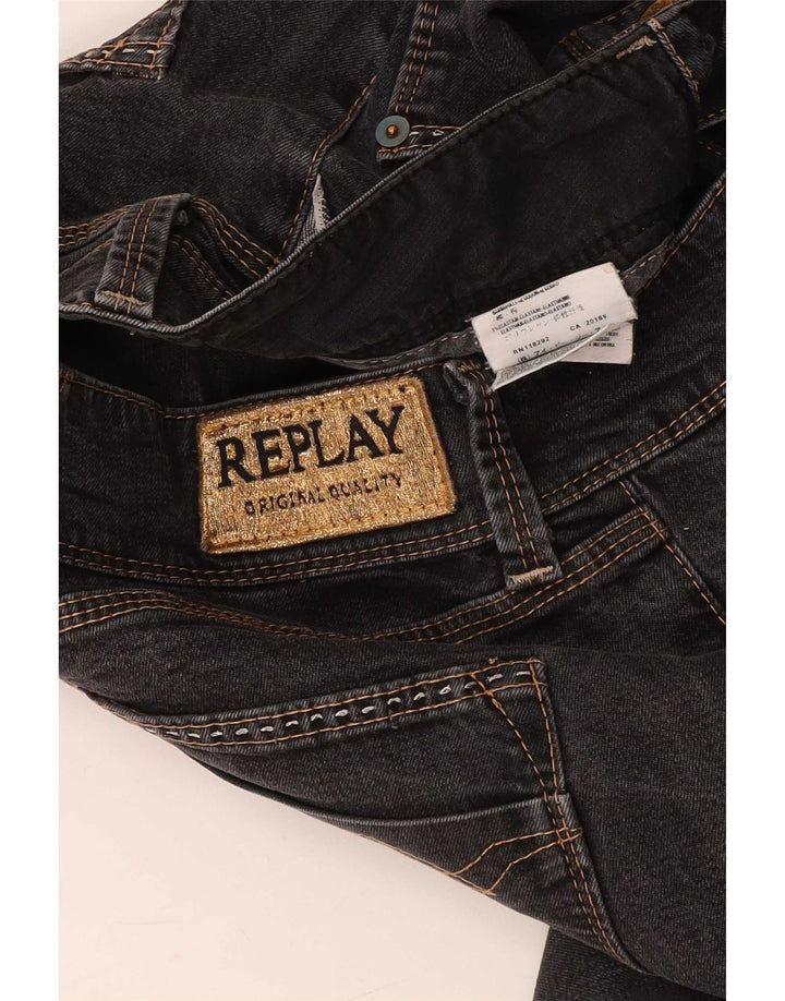 Replay Vaqueros ajustados para hombre W28 L34 Algodón gris